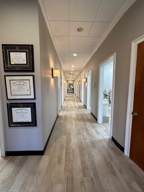 Hallway leading to treatment rooms